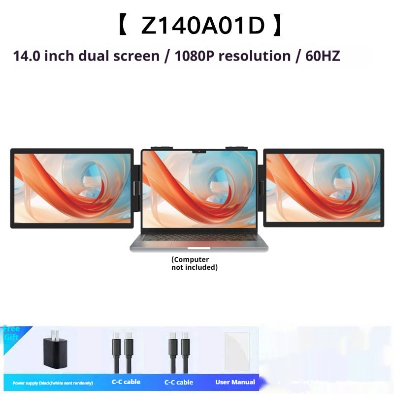 Moniteur Portable Double Écran 14 Pouces – Extension Laptop Full HD 1080p