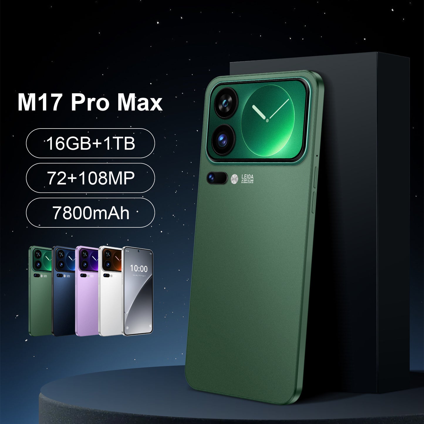 Smartphone M17 Pro Max – Grand Écran & Design Premium
