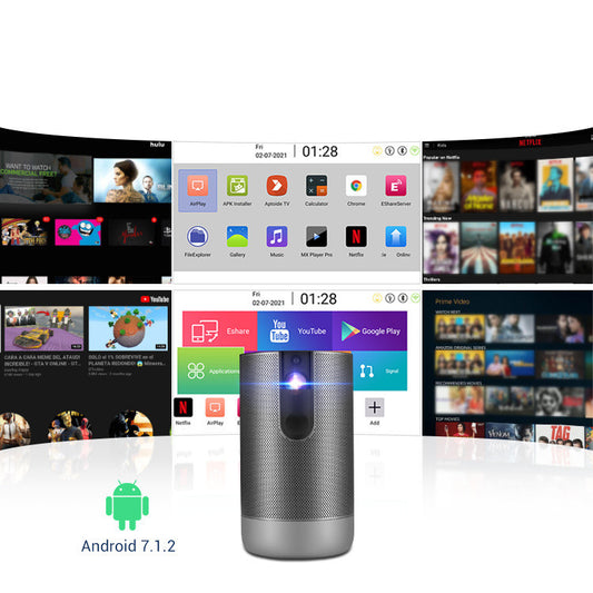 Mini Projecteur Portable Android – Écran Tactile, Wi-Fi & Bluetooth