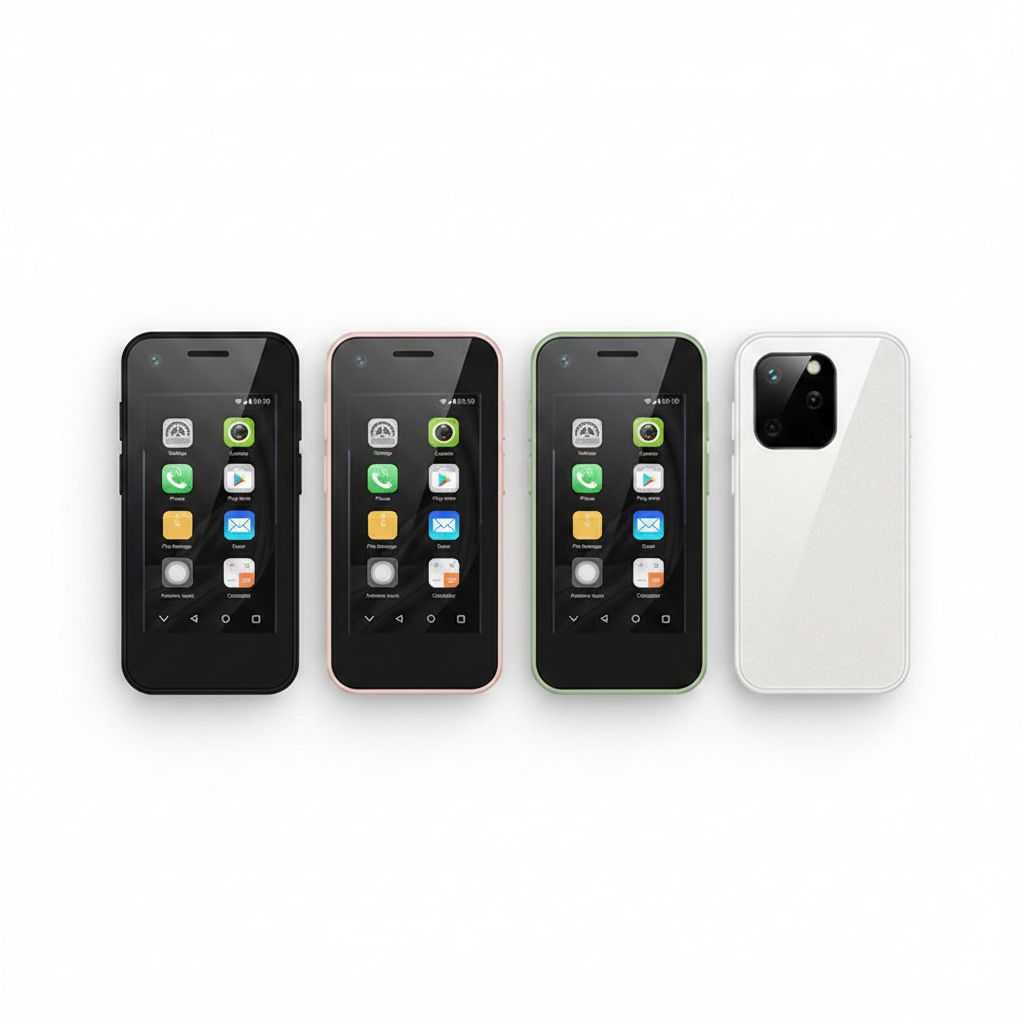 Hero Shot Mini Smartphone 4 coloris
