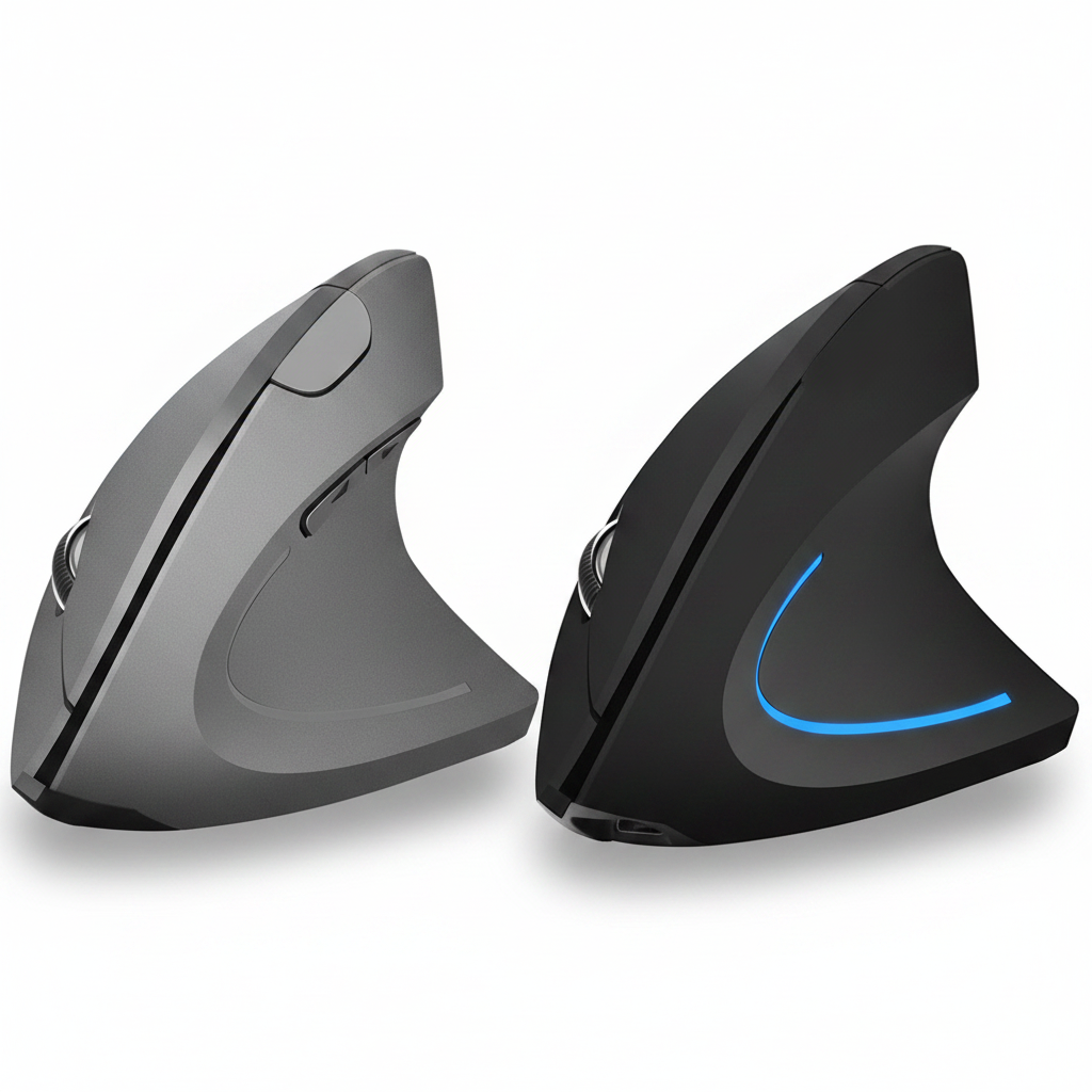 Hero Shot Souris Ergonomique Verticale — avec ombres