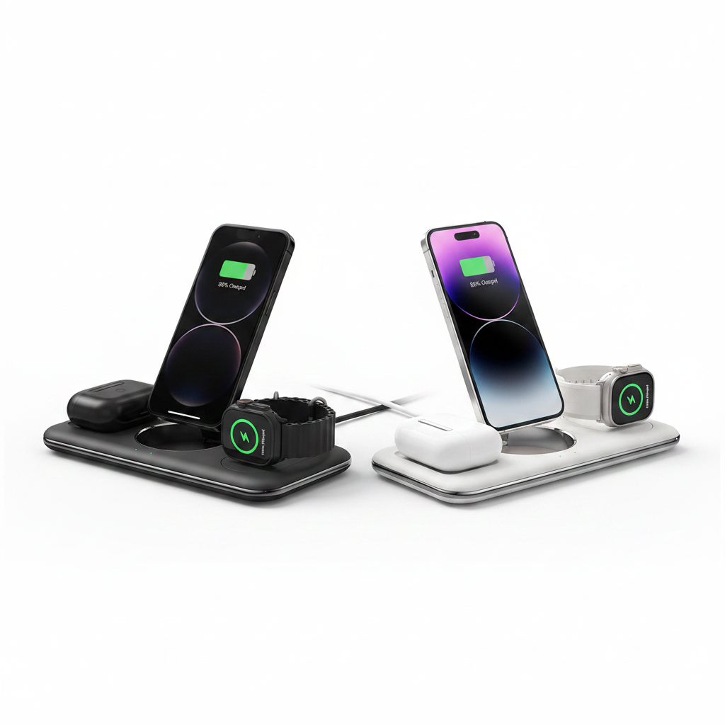 Hero Shot Station 3-en-1 Pliable Noir & Blanc