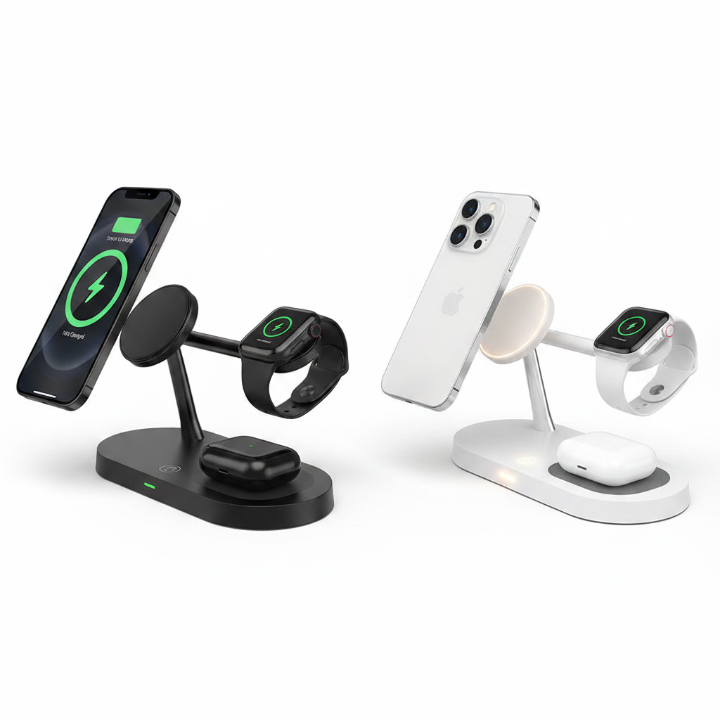 Hero Shot Station 5-en-1 MagSafe Noir & Blanc