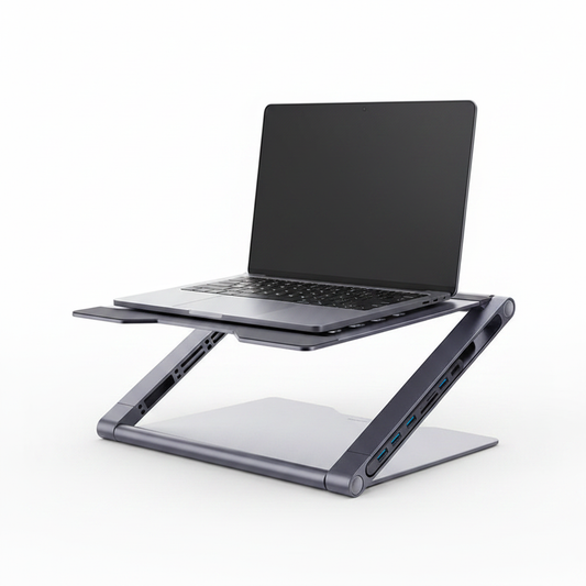 Hero Shot Support Laptop Aluminium Hub USB-C