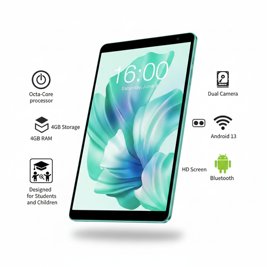 Hero Shot Tablette Android 13 8" Vert