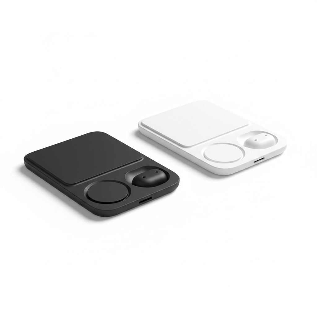 Station de charge sans fil 3-en-1 Noir et Blanc — nexzo