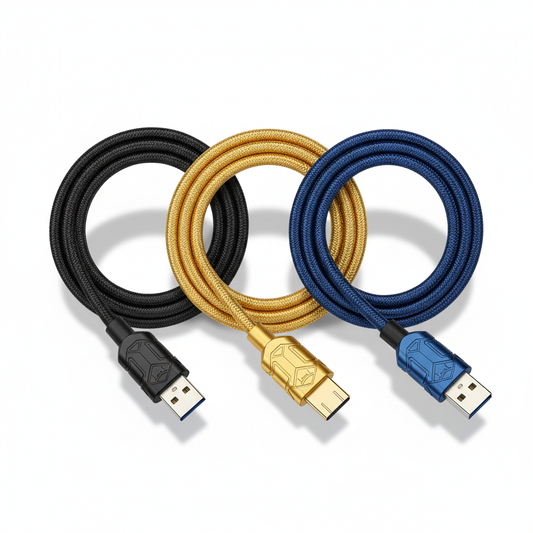 Câble USB Knight Series design premium Noir Or Bleu 1,2m — nexzo