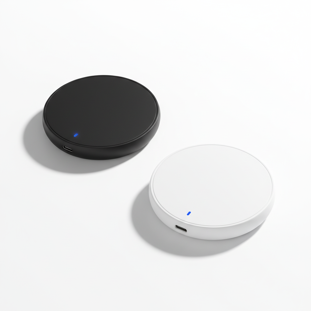 Chargeur sans fil rond 10W Qi Noir et Blanc — nexzo