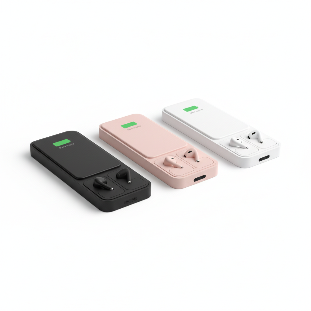 Station de charge sans fil 6-en-1 Noir Rose Blanc — nexzo
