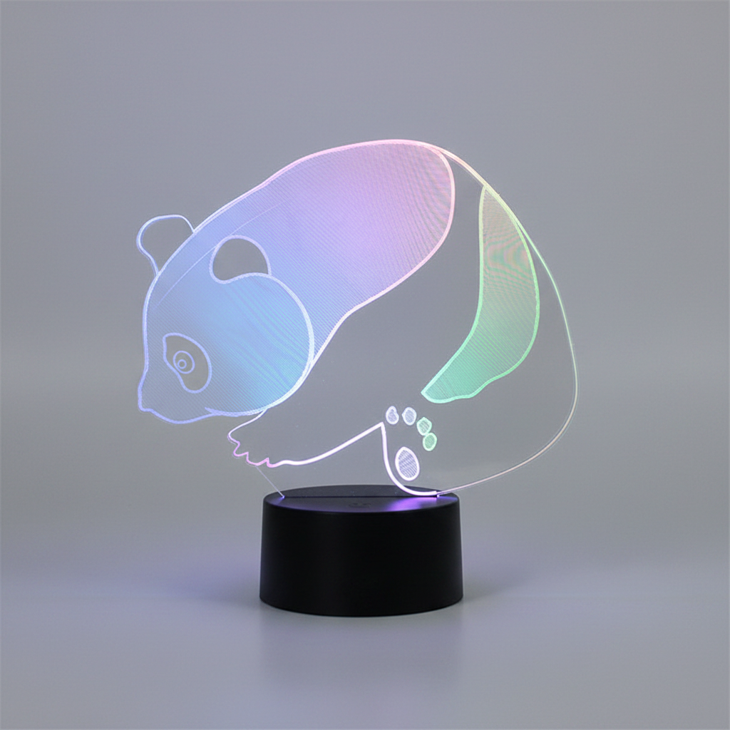 Lampe Panda 3D Acrylique — Hero Shot