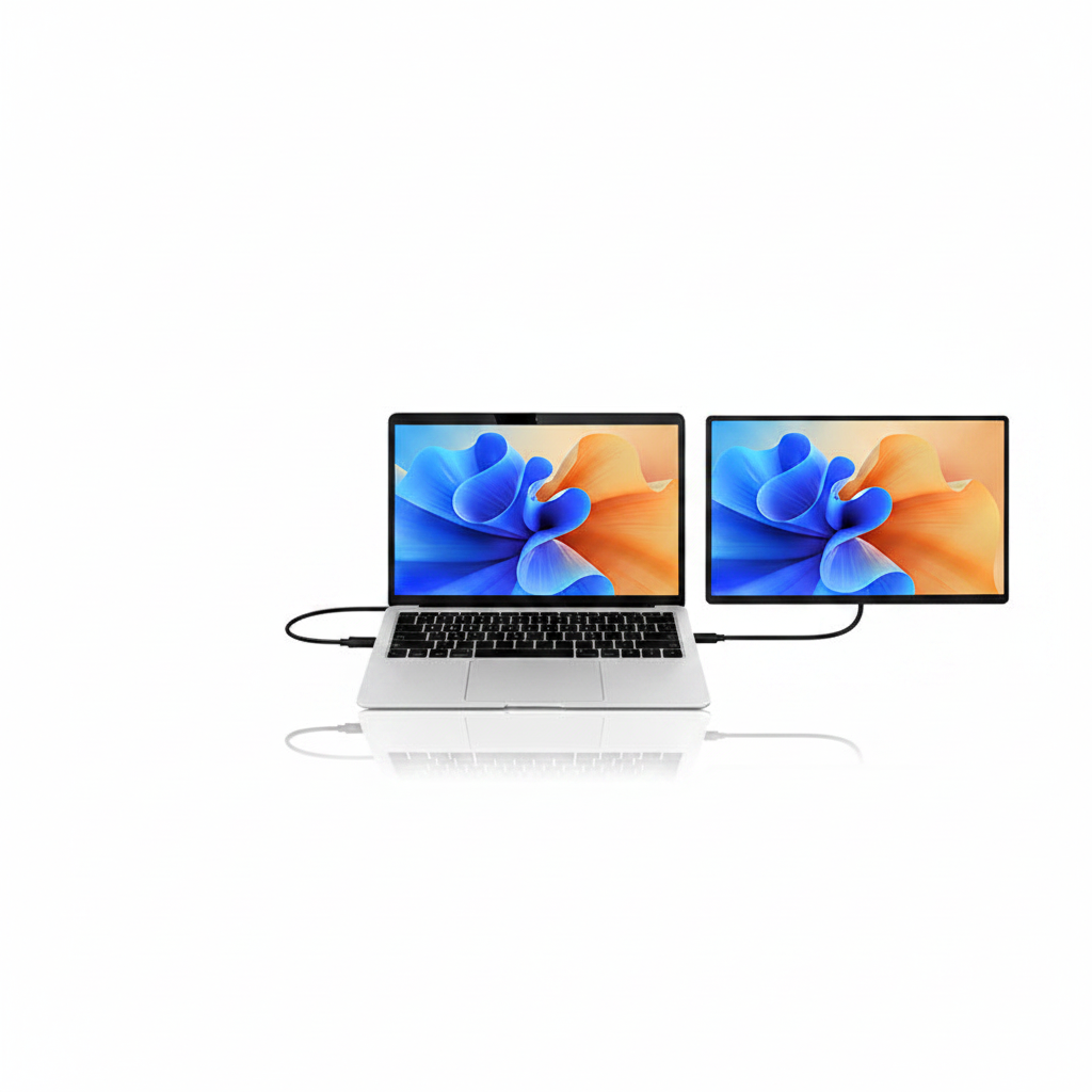 Moniteur 14" — Hero Shot angle dynamique