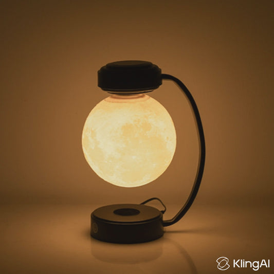 Lampe Lune Lévitation Magnétique 3D LED — Rotation Flottante, Lumière Trichrome, Déco Premium