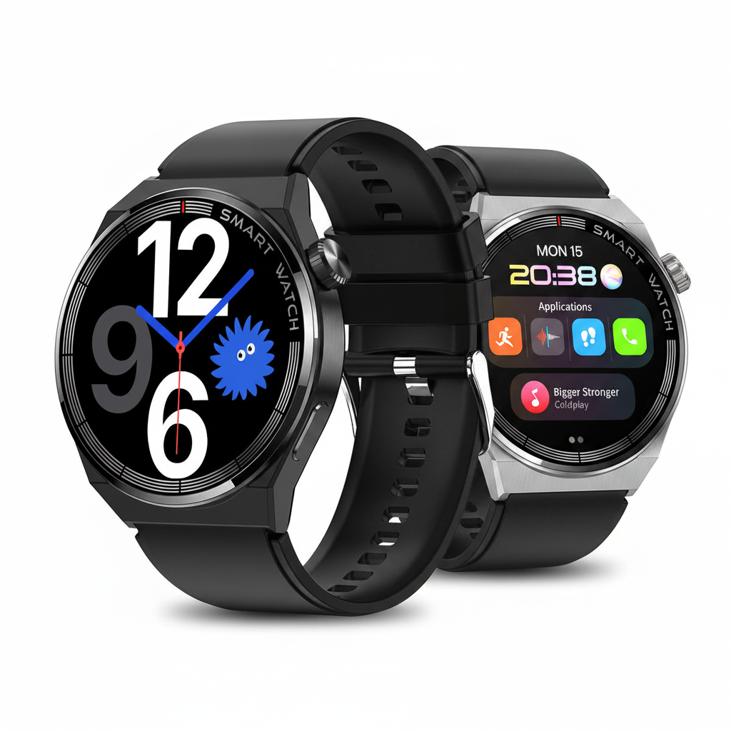 Smartwatch Bluetooth — Noir & Argent