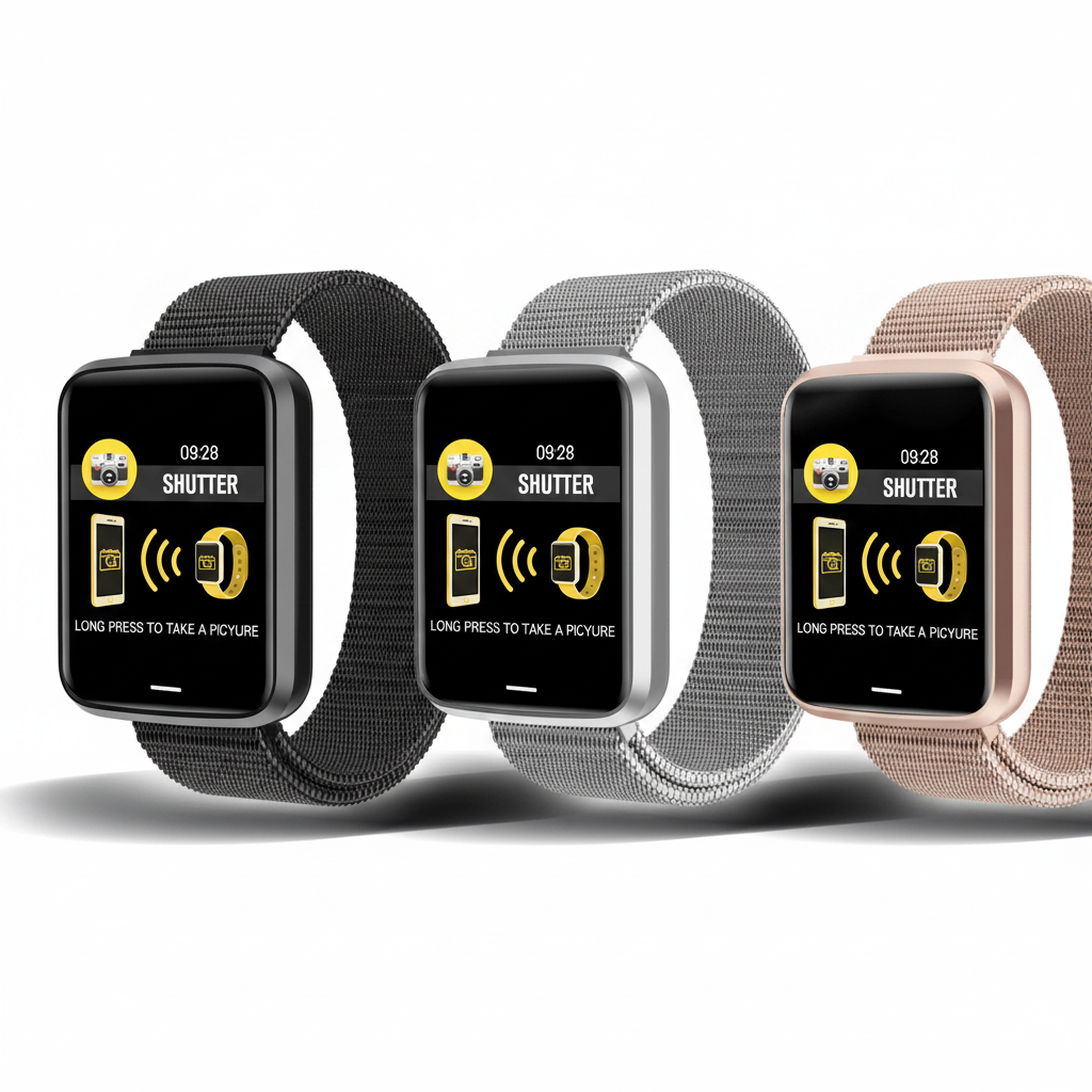 Smartwatch Universelle — Noir, Gris & Or Rose