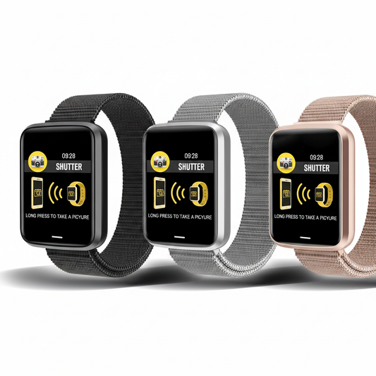 Smartwatch Universelle — Noir, Gris & Or Rose