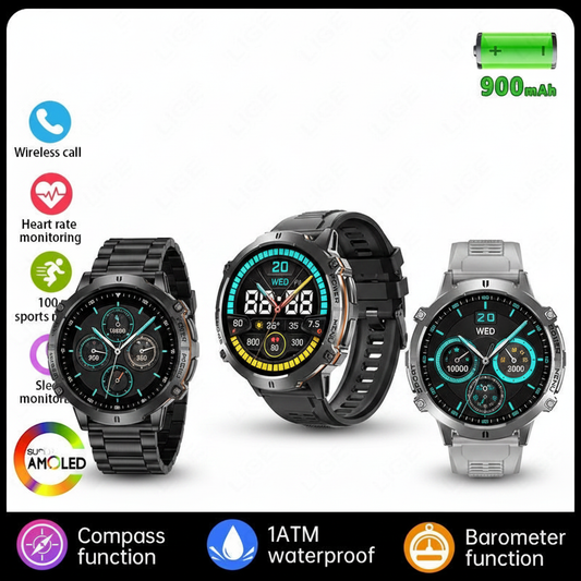 Smartwatch X3 HD — 3 variantes espacées, sans texte