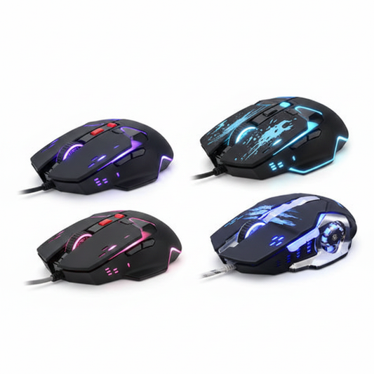 Souris Gaming Filaire Silencieuse — 4 styles