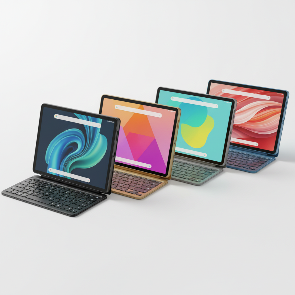 Tablette Android 14 10.1" — Hero Shot 4 coloris
